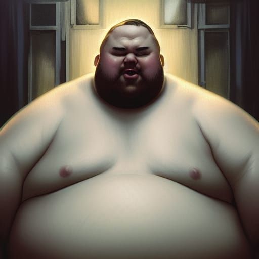 Hopeless Man Portrait in Hyperdetailed Style