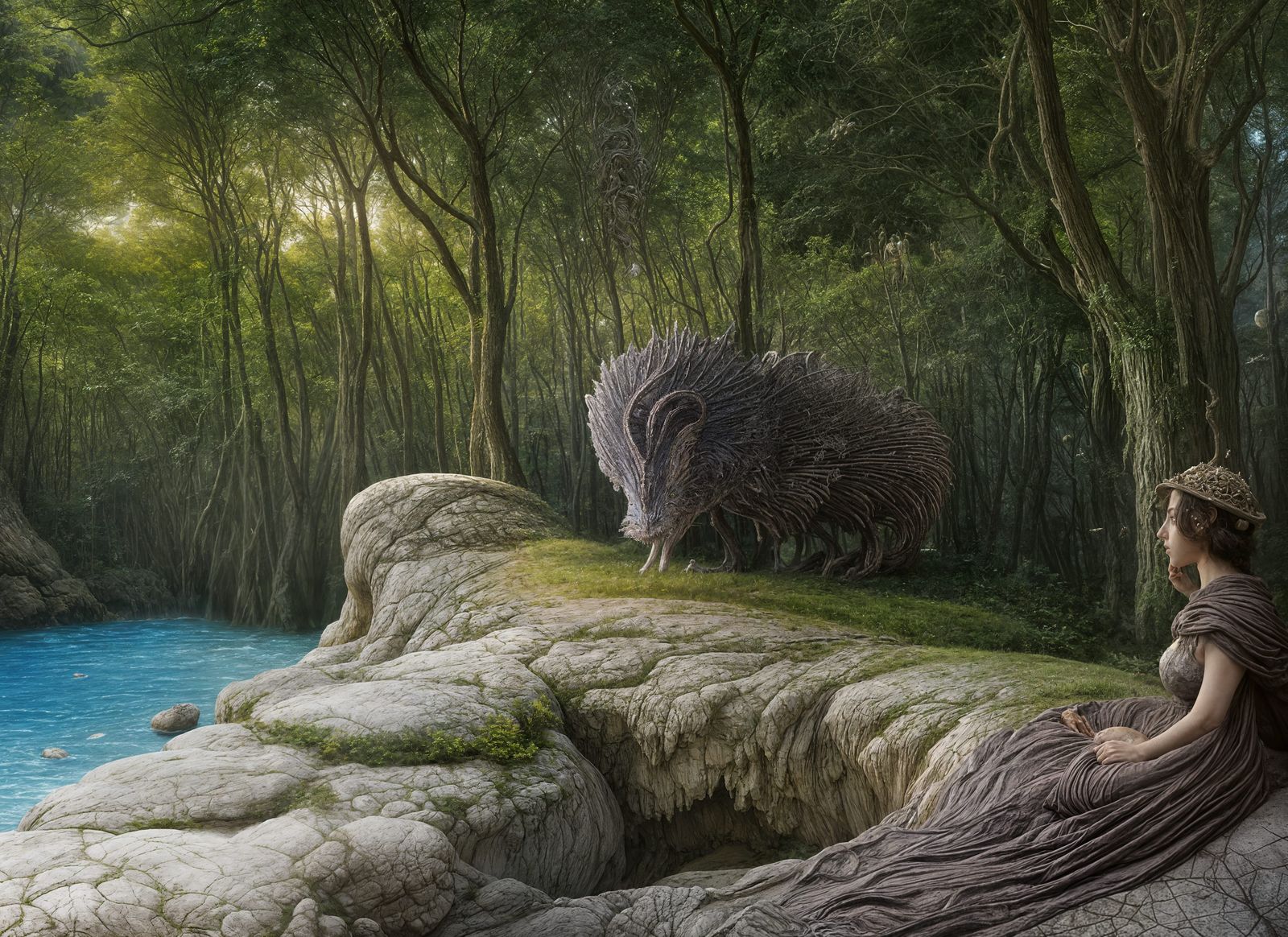 Bipedal Beings Pictorial History in Hyperreal Painting