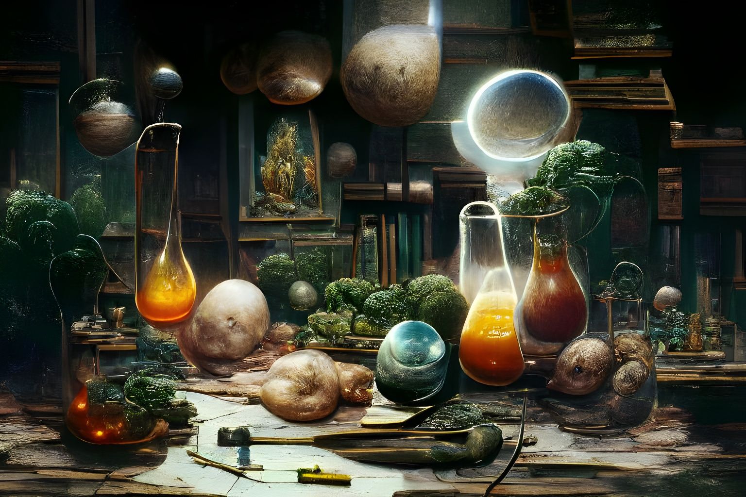 Alchemical Lab Drawing in 8k Resolution