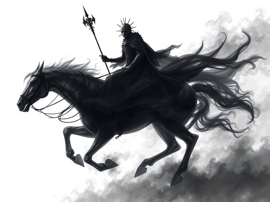 Dark Lord on a Shadowy Void Warhorse