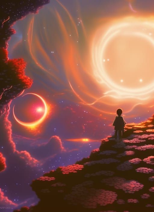 Galaxy View in Anime Key Visual Style