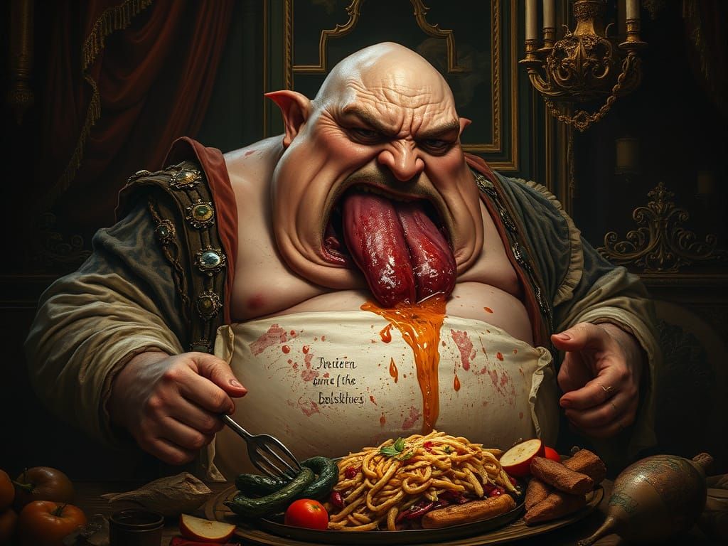 Gluttonous Excess in Opulent Decay