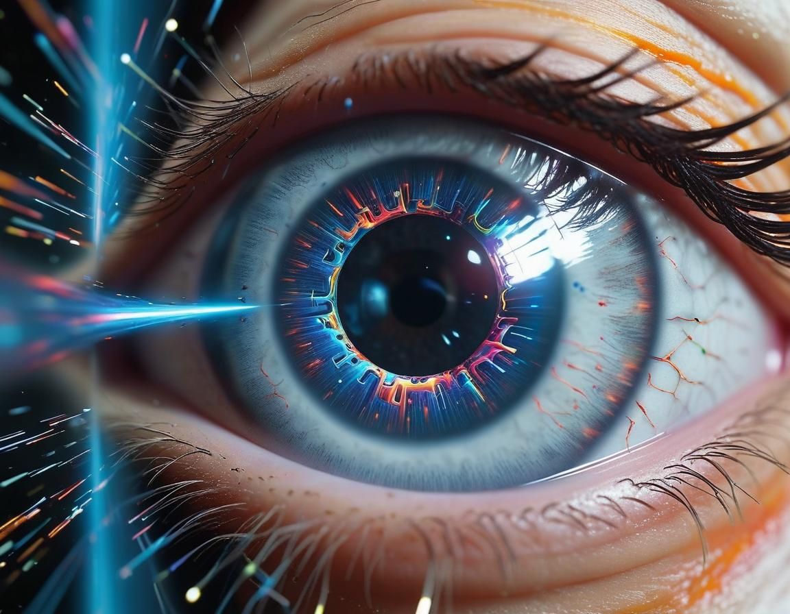 Eye Portal to Elastic Reality: Surreal Explosion