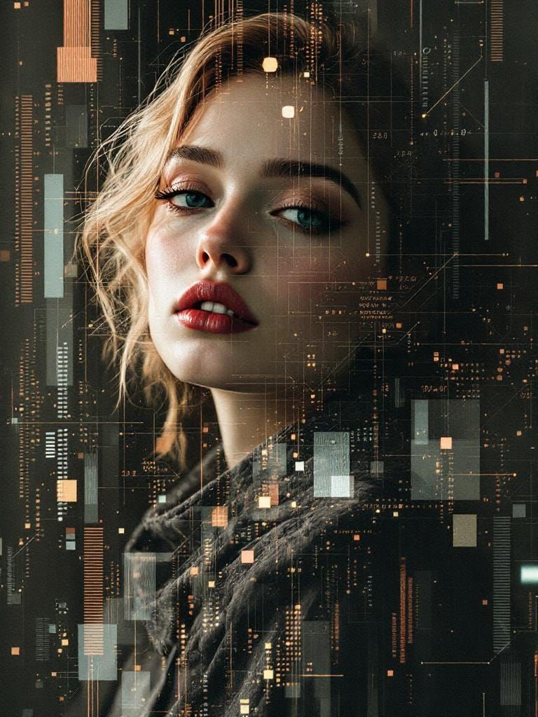 Digital Glitch Art: Fractured Reality Overlay