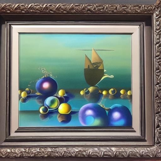 Surreal Pearl and Diamond Ice Painting