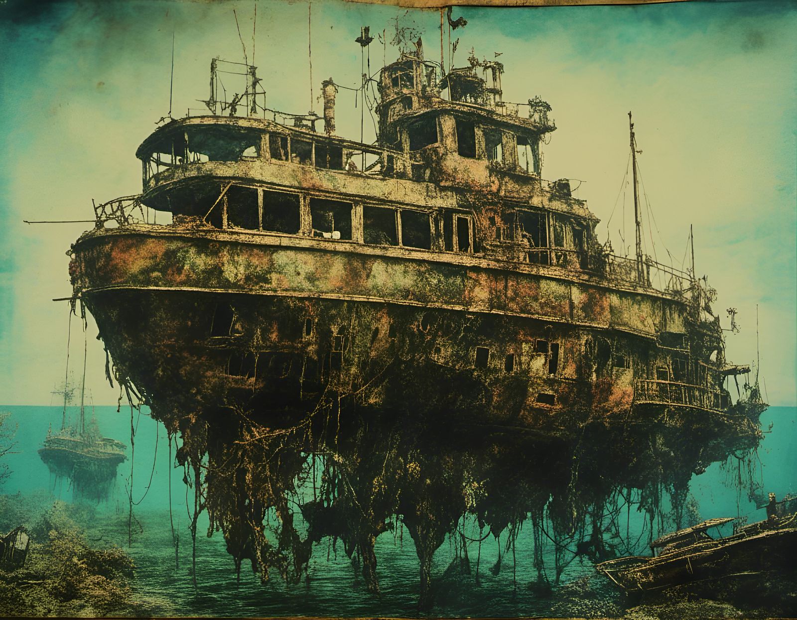 Underwater Sci-Fi Submersible Vessel in Decay