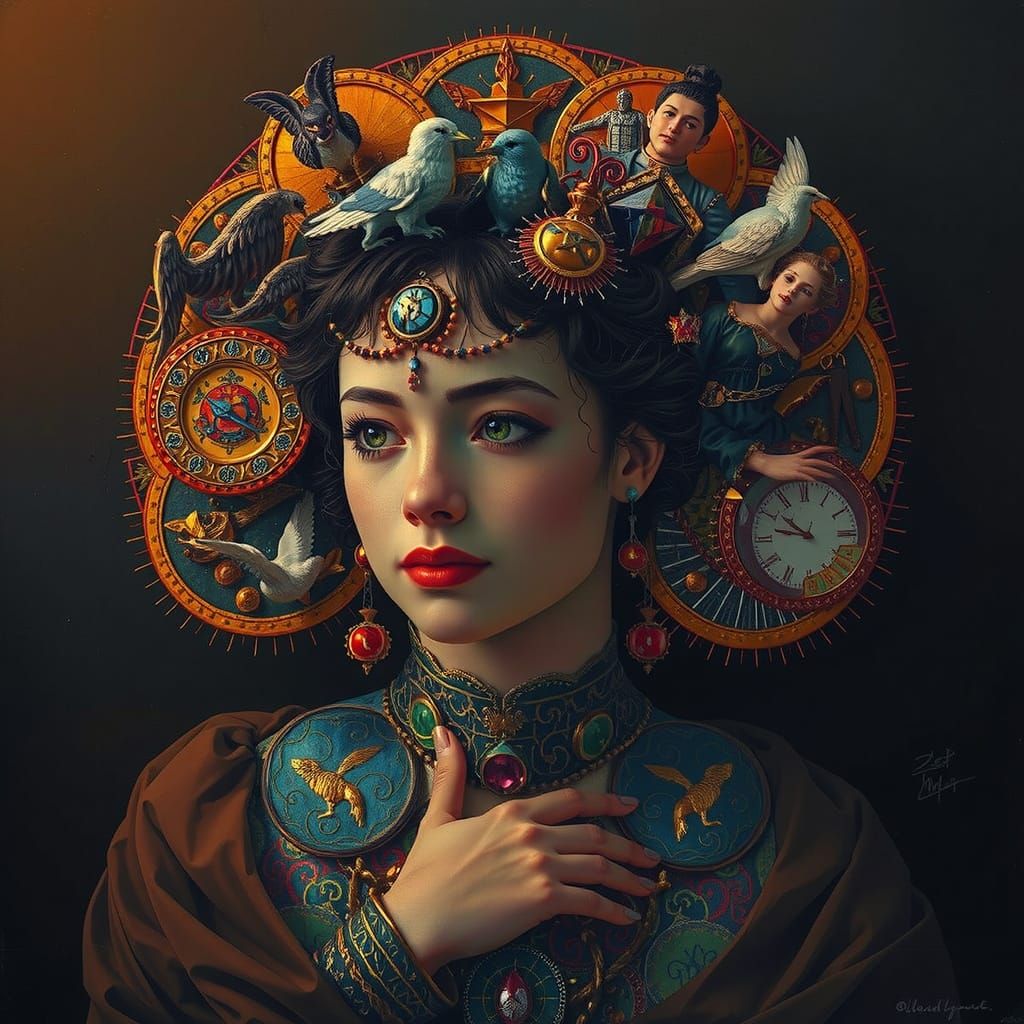 Masterpiece Painting of Beauty and Truth