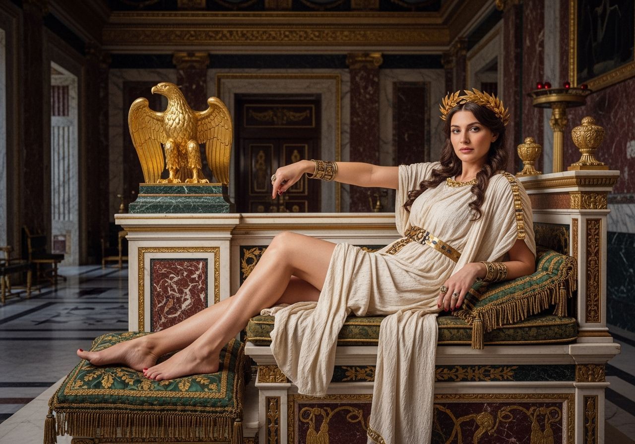 Empress Messalina in a Luxurious Ancient Rome Palace