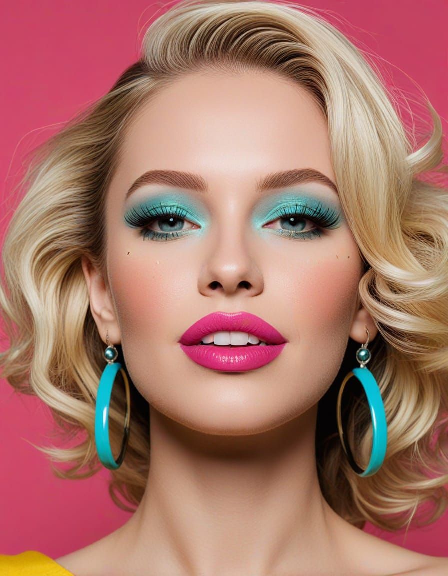 Elegant Lady in Pop Art Glamour