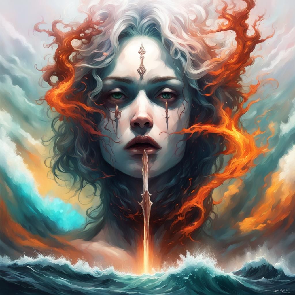 Dark Fantasy Vapour Wave in Volumetric Lighting