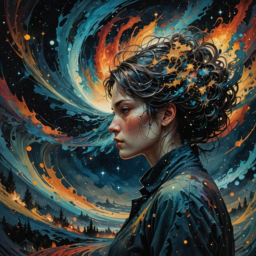 A Night Sky Filled with Stars