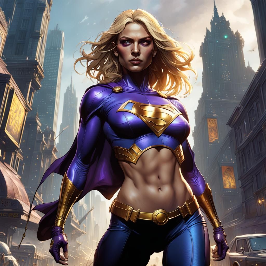 Detailed Dark Fantasy Superhero Concept Art