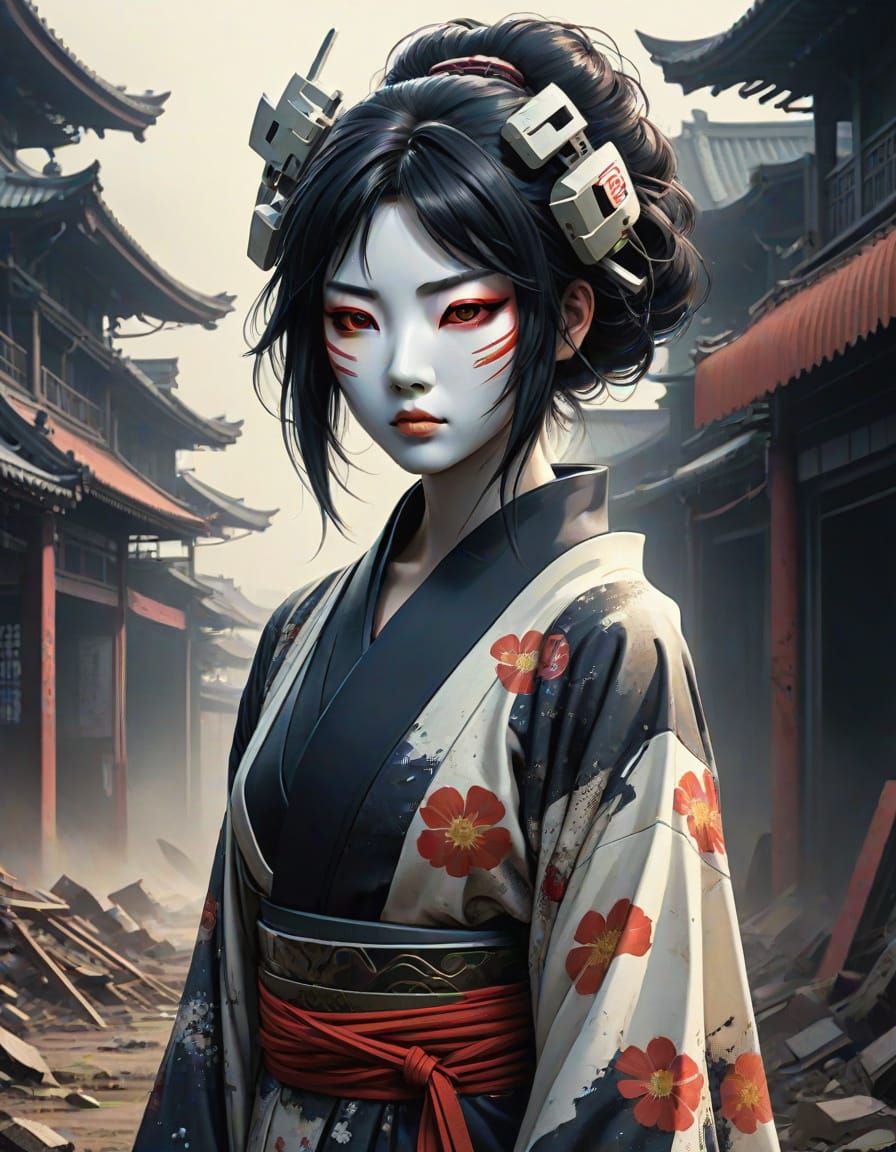 Dark Fantasy Amaterasu Goddess of Shadows