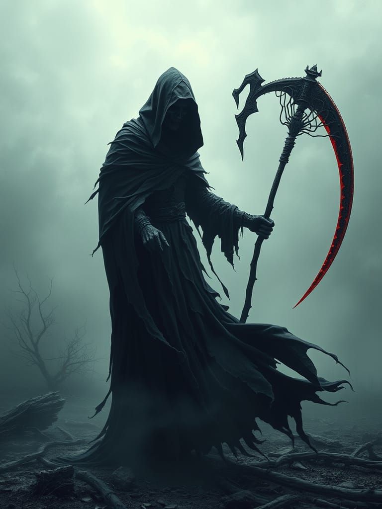 Eerie Death Wraith in Gothic Industrial Style