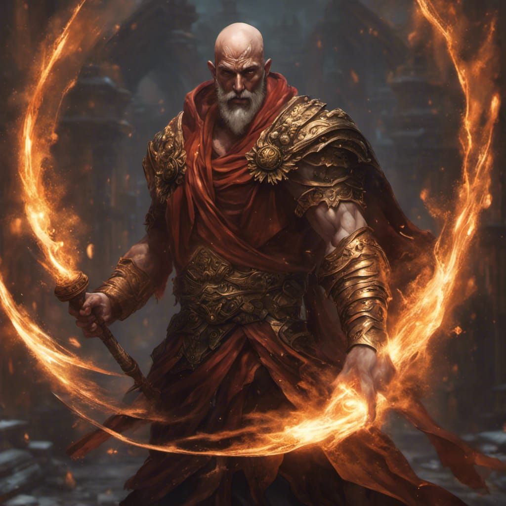 Aasimar Monk: Dark Fantasy Concept Art