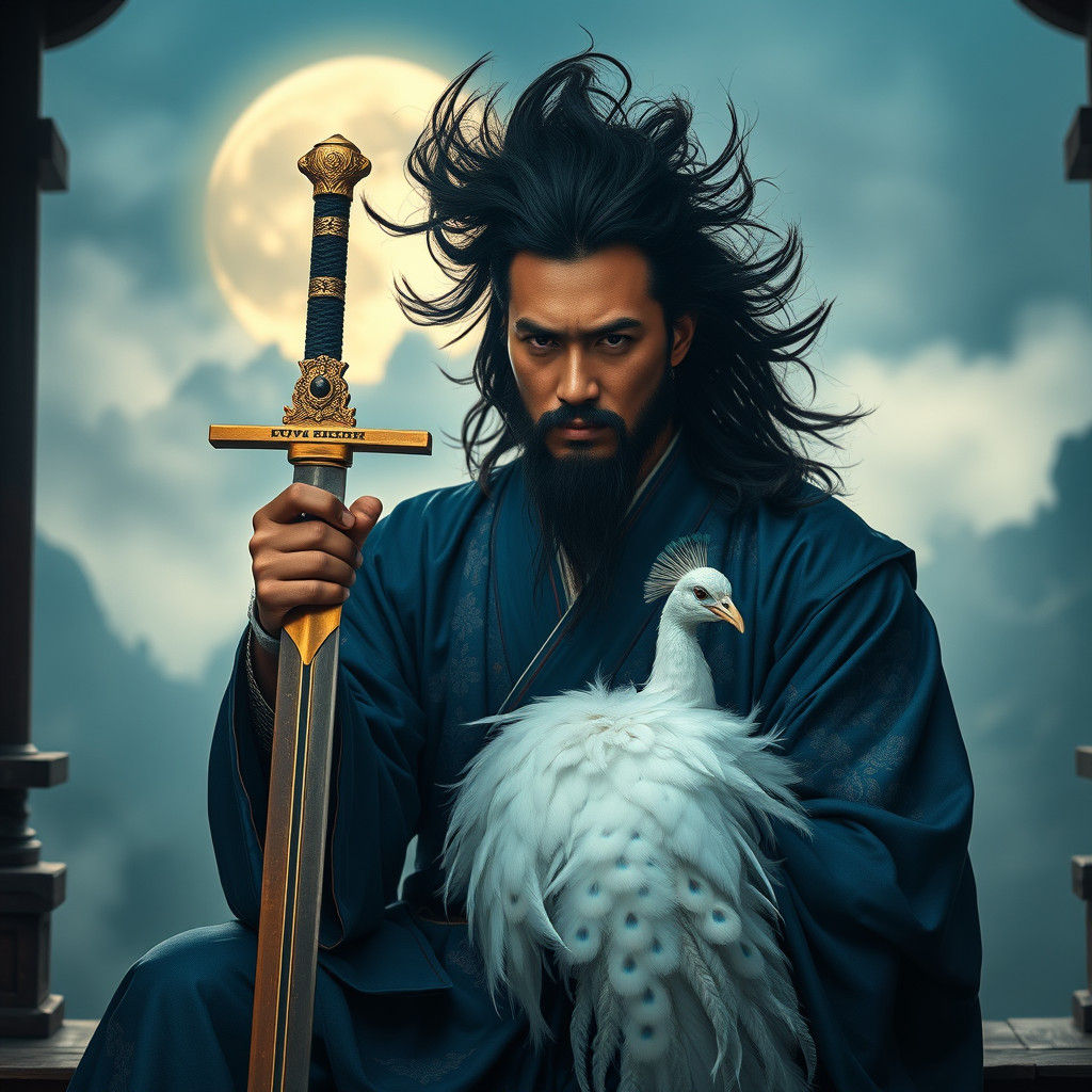 Dewa Tao: A Mystical Warrior in Moonlight