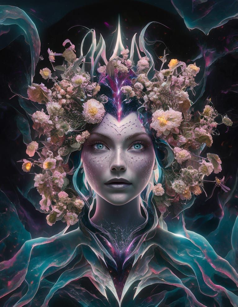 Surreal Bioscape with Opalescent Plasma