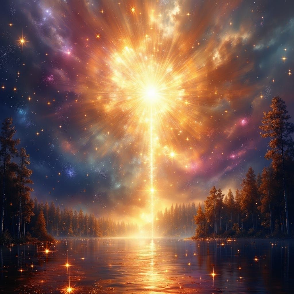 Radiant Light and Love Illuminating Human Life's Journey