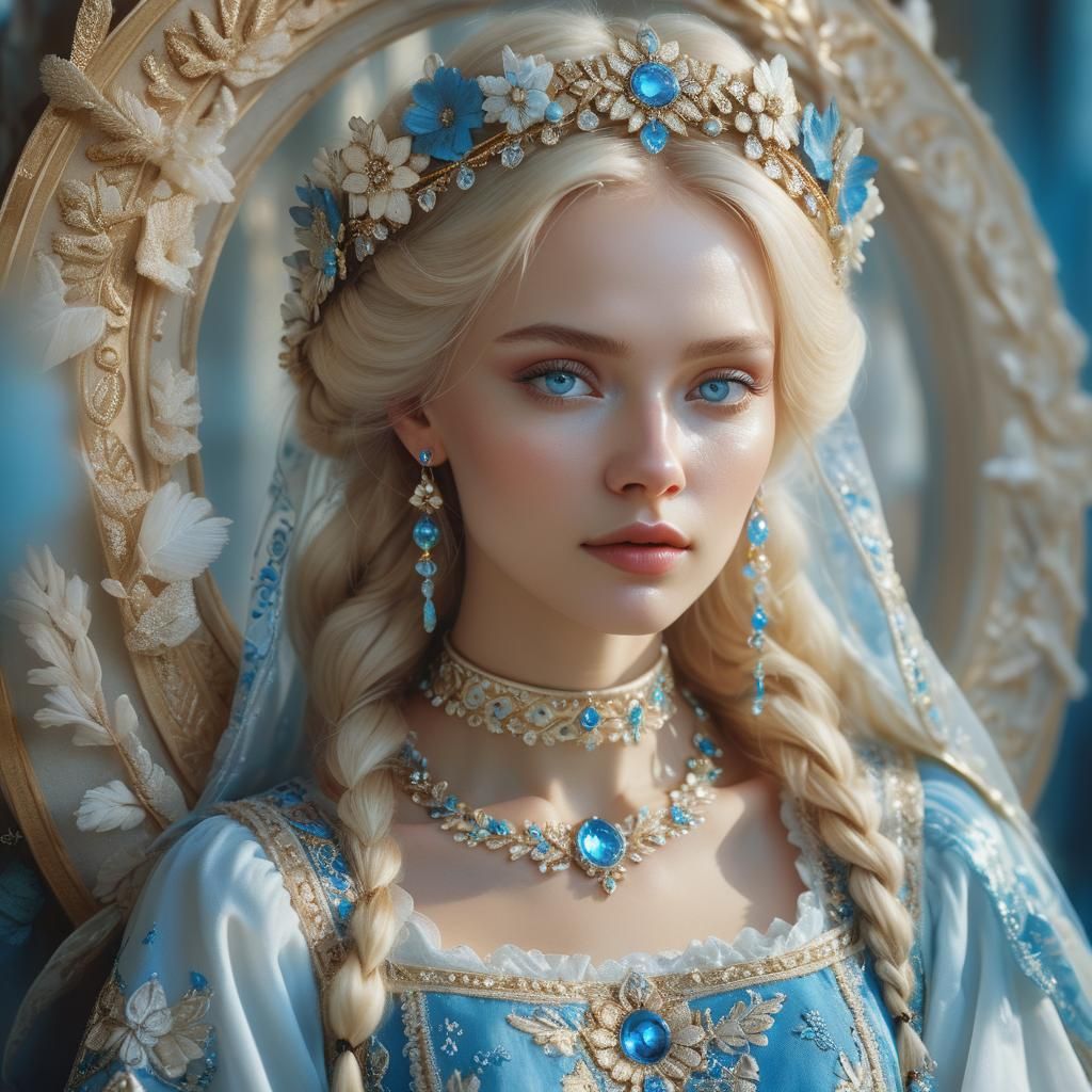 Baroque Portrait of an Angelic Russian Girl