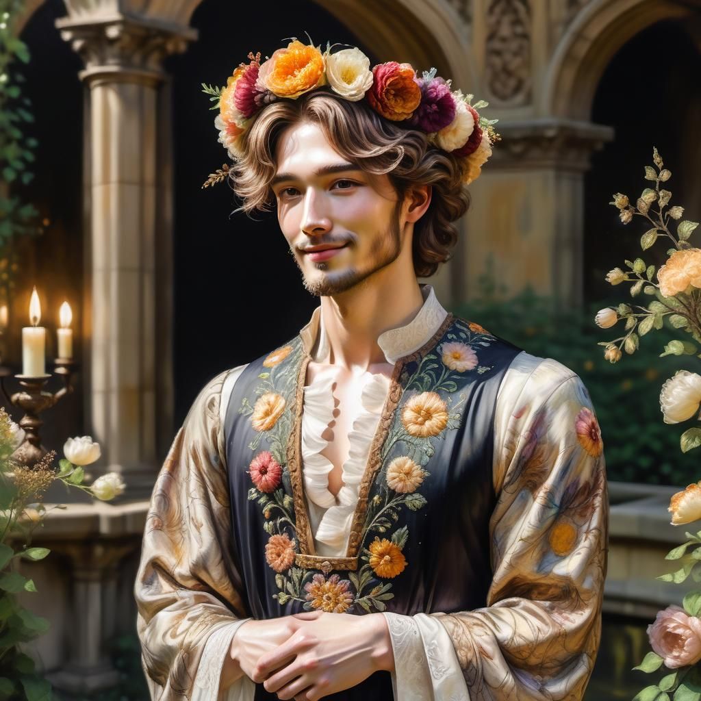 1960s flower power man