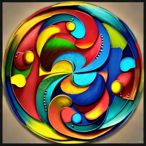 Abstract Metallic Leaves in Gold and Red: Cinematic 3D