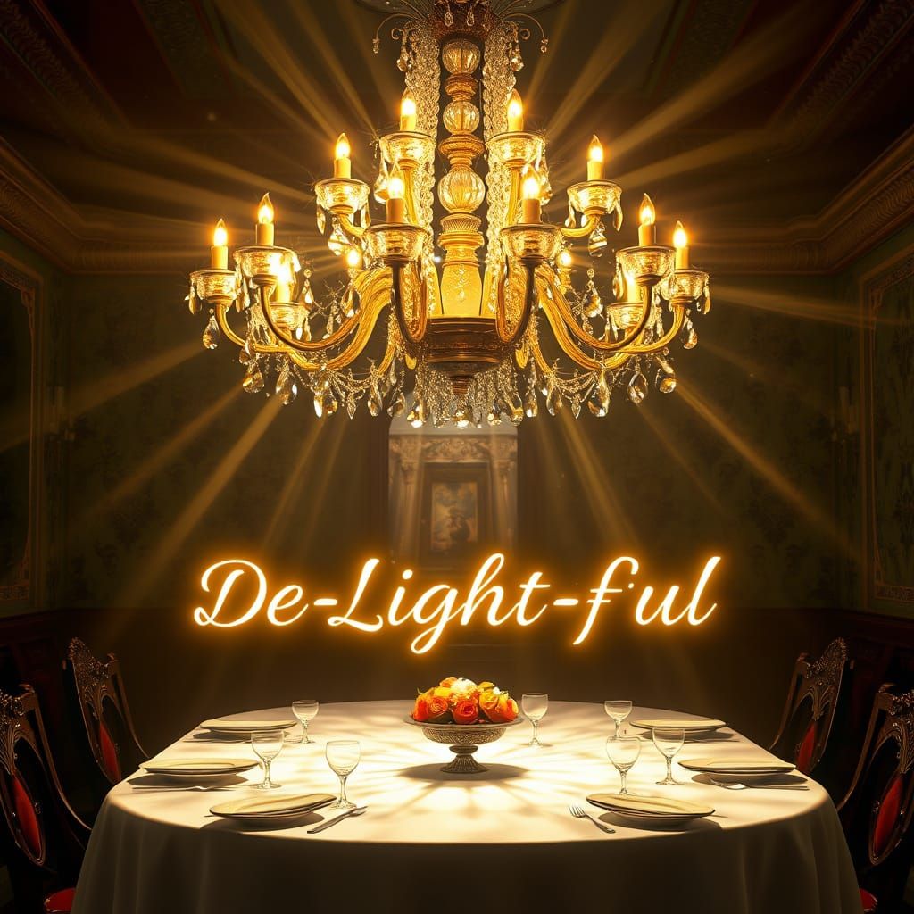 Magical Chandelier Illuminates Victorian Dining Room