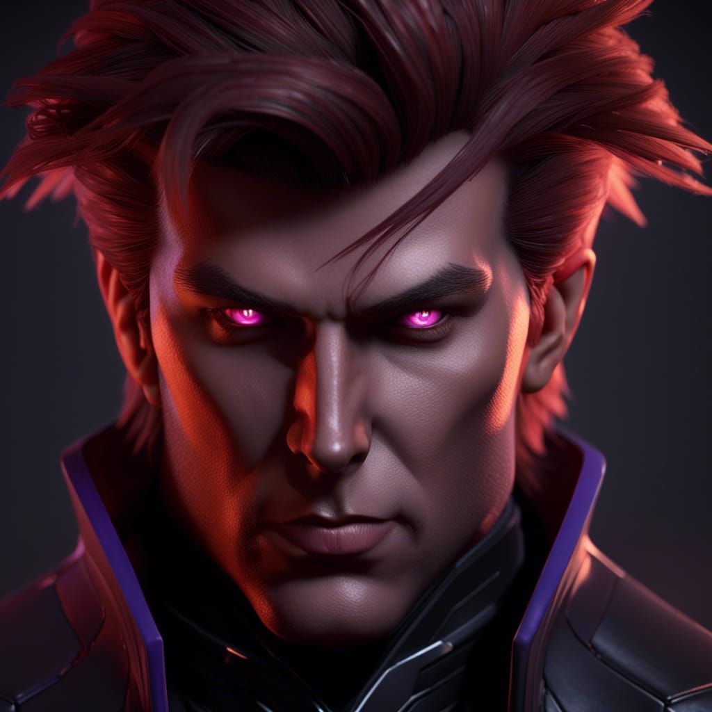 Gambit Portrait in Sci-Fi Cinematic Style
