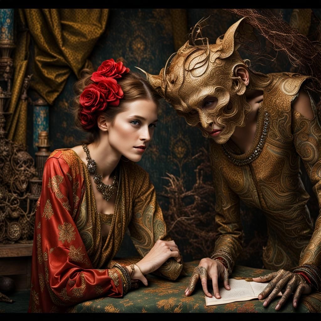 Surreal Alien Restaurant Celebration in Gritty Setting