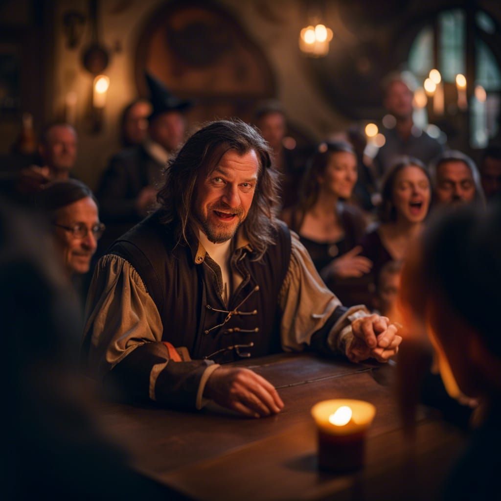 Candlelit Tavern Bard Sings, Witch Watches: DSLR Photo