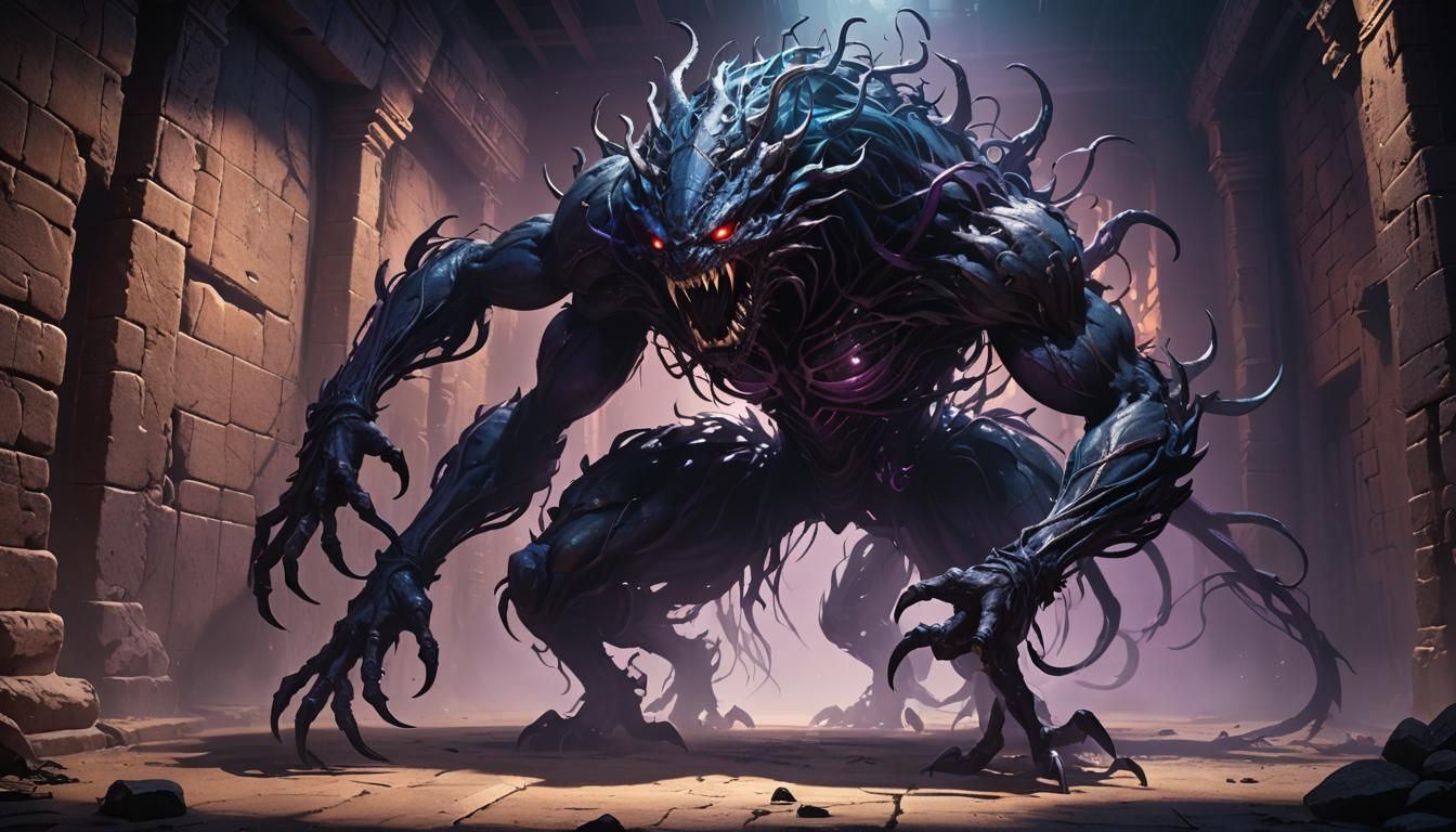 Terrifying Shadow Monster Emerges in Ancient Arena