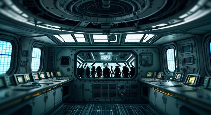 Human and Alien Collaboration in Space Station Lab