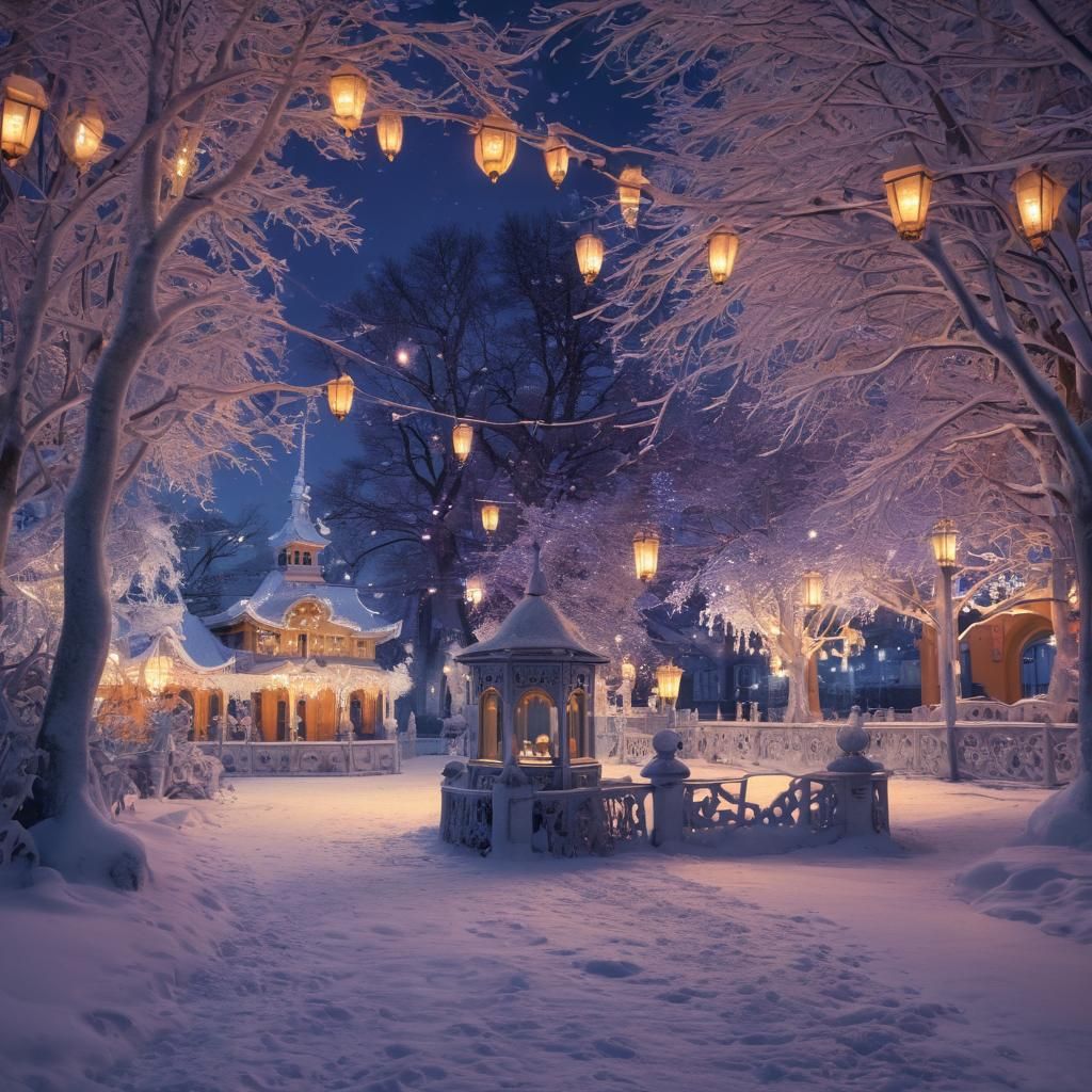 Fantastical Winter Landscape in Copenhagen
