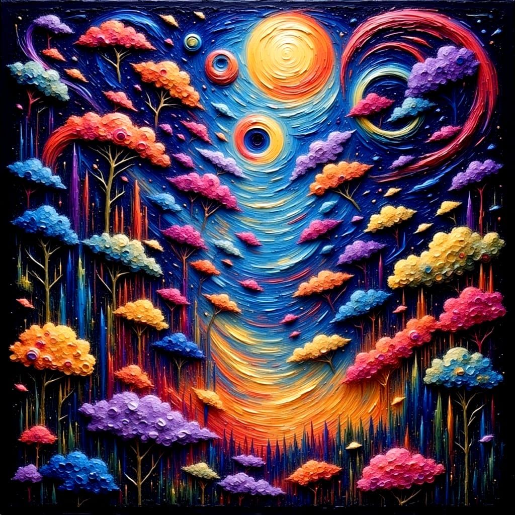 Kaleidoscopic Quantum Nature in Hyperrealistic Style