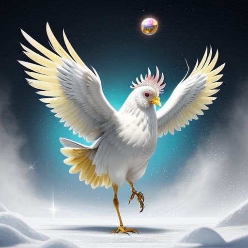 Majestic Ovamite X Pokemon with Pearlescent Feathers