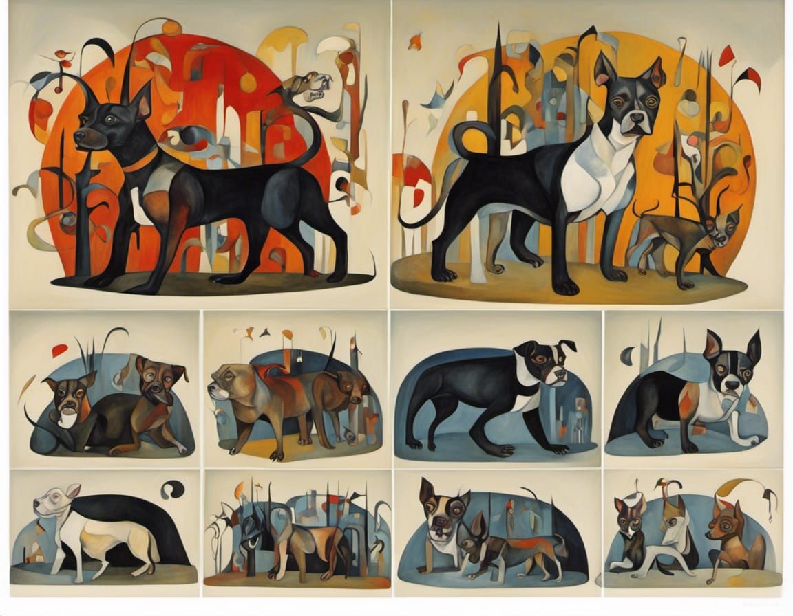 Pitbulls and Chihuahuas Frolic in Tropical Forest