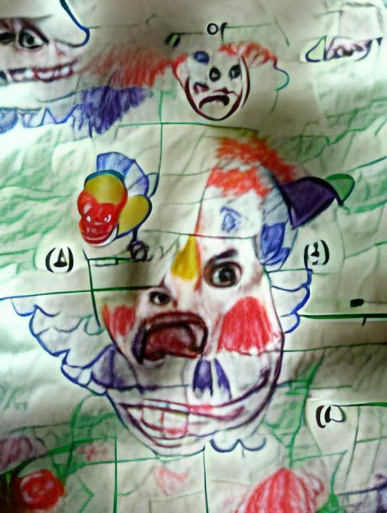 Striking Portrait of a Theatrical Clown