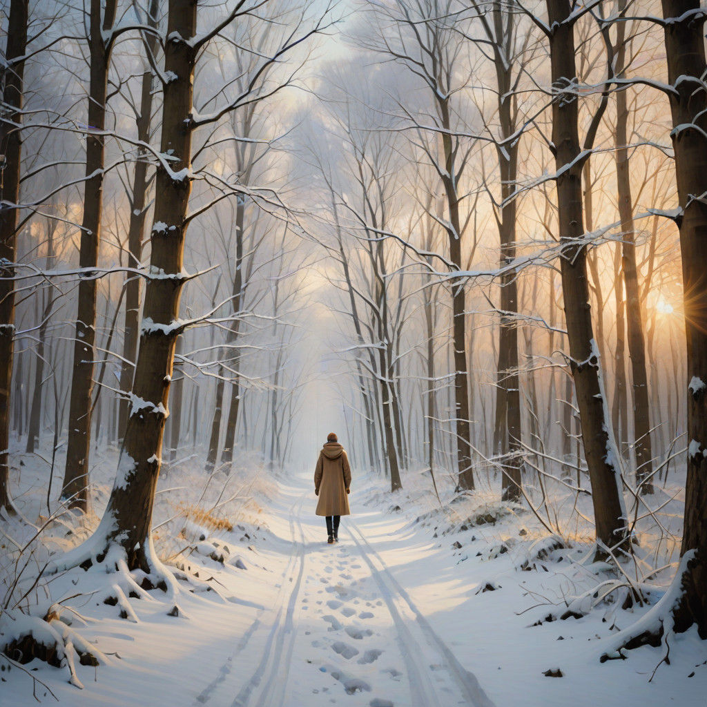 Ethereal Winter Landscape in Soft Focus