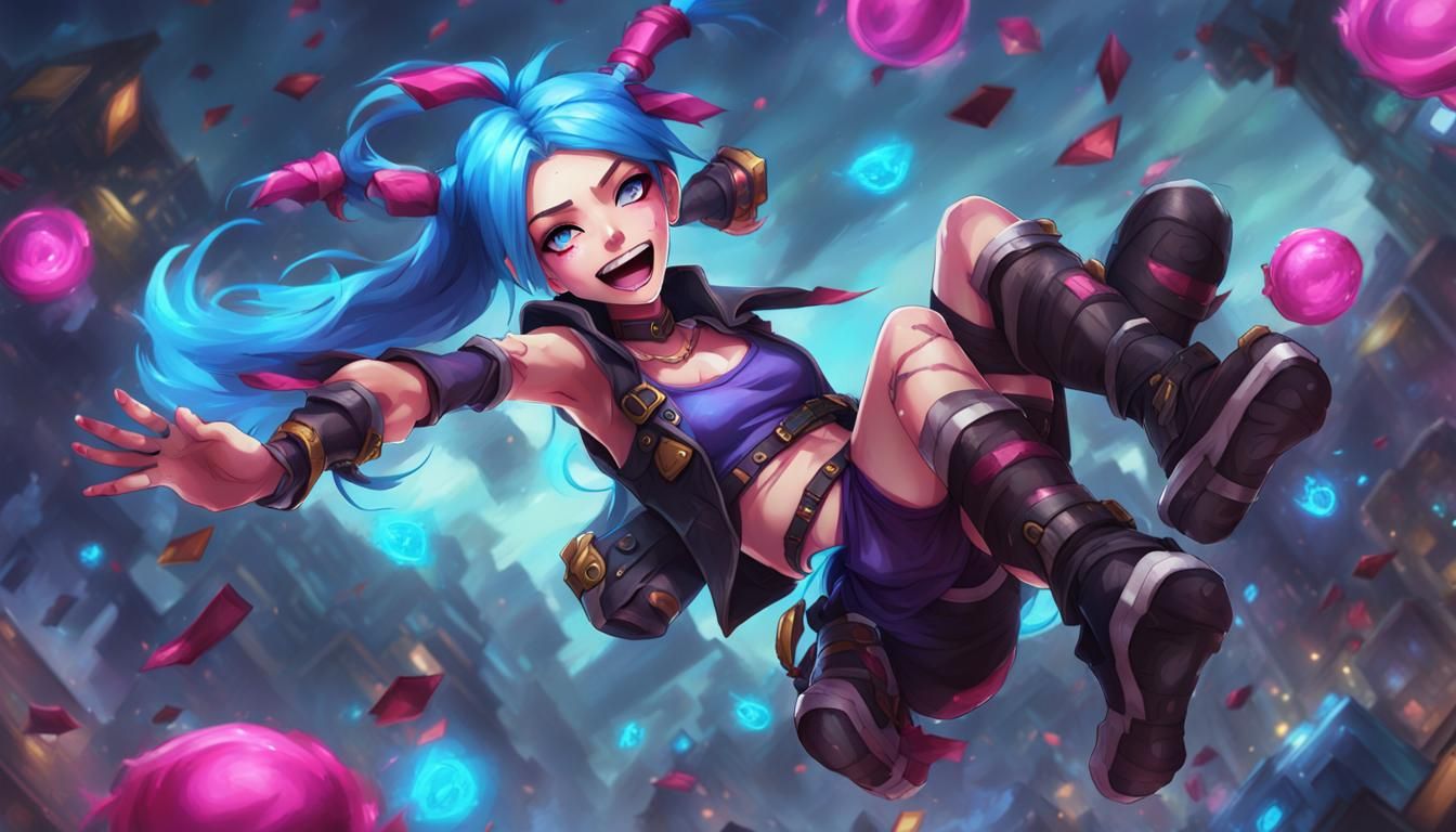 Jinx from League of Legends Flipping Out