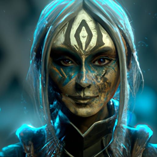 Dark Gothic Mage with Sacred Markings