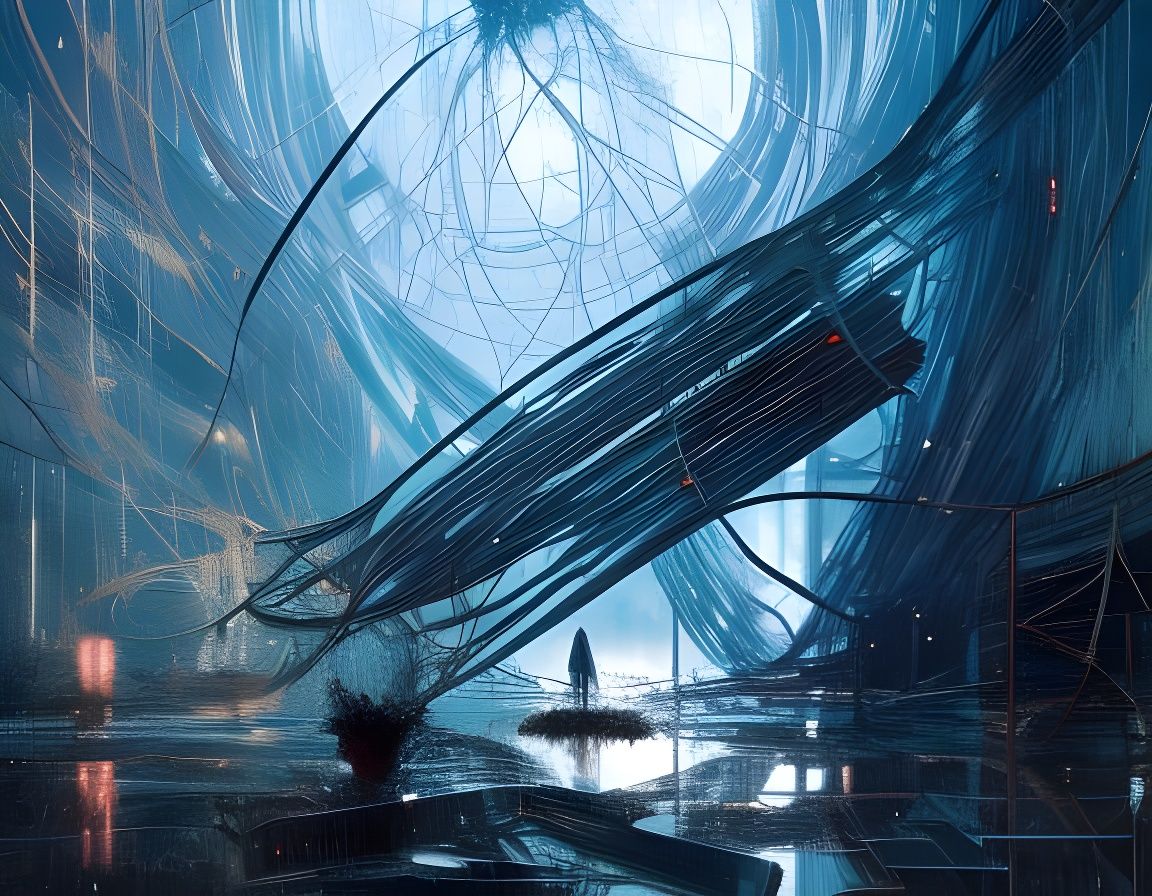 Ruins of a crashed space ship