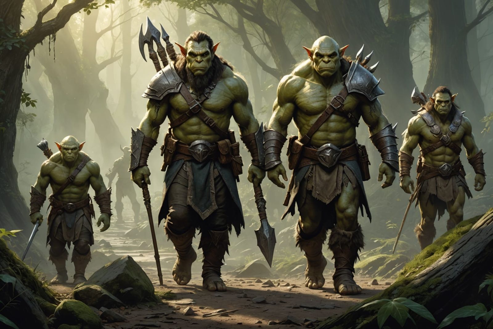 Evolution Diagram: Human, Elf, and Orc Progression