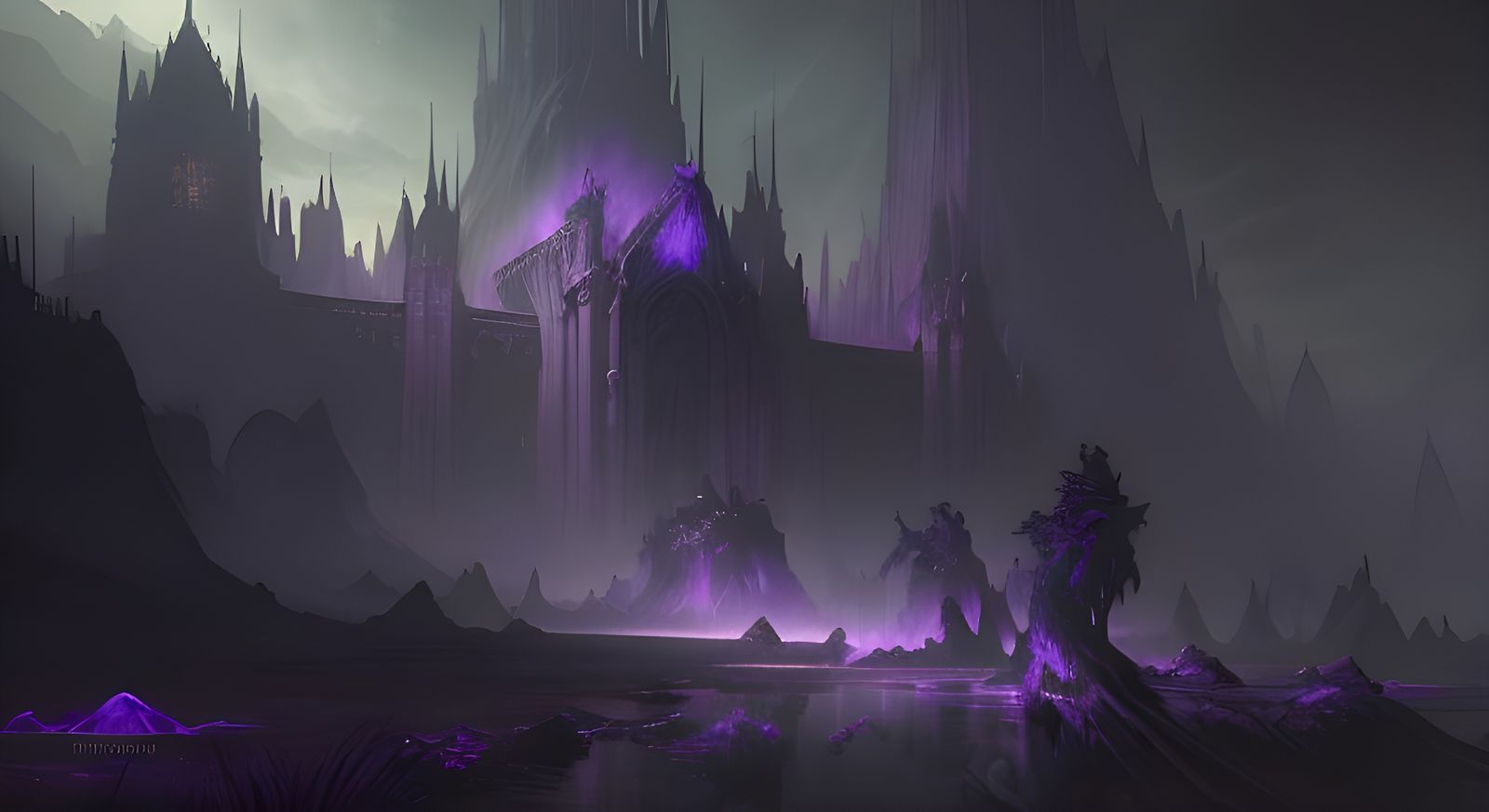Dark Fantasy Background in Deep Color