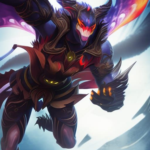 Detailed Cartoon Monster in Hyperrealistic Splash Art