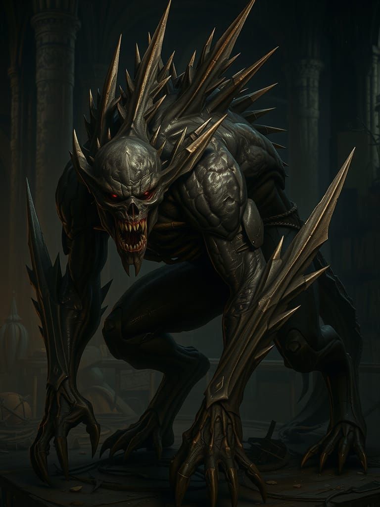 Vampiric War Beast in Ruined Cathedral