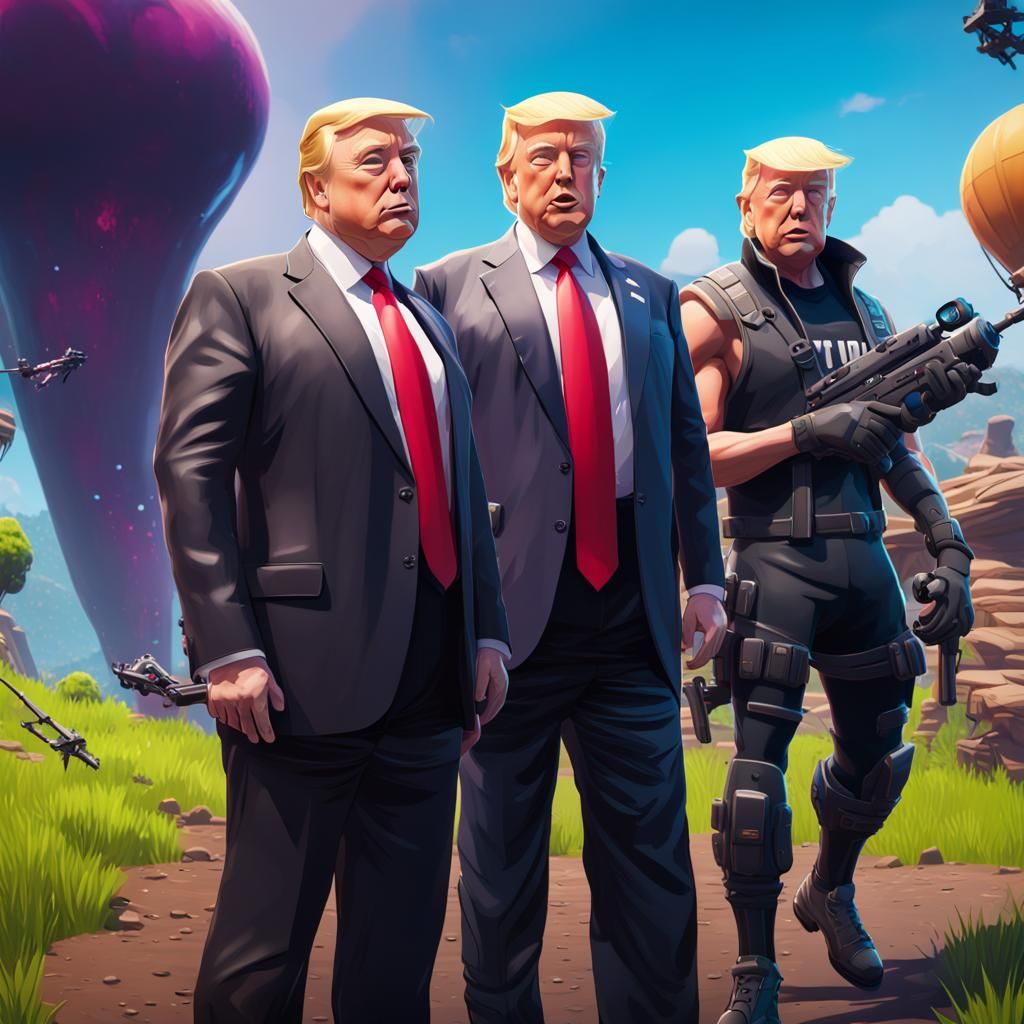 Elon Musk and Donald Trump in Fortnite