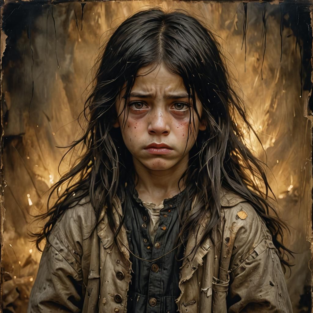 Heart-Wrenching Portrait of Child in Renaissance Style