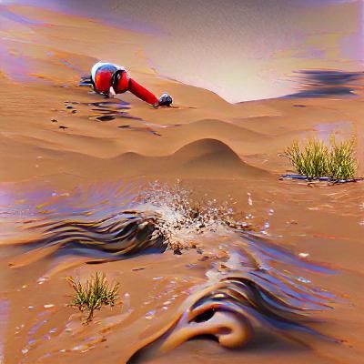AI-Generated Quicksand Simulation
