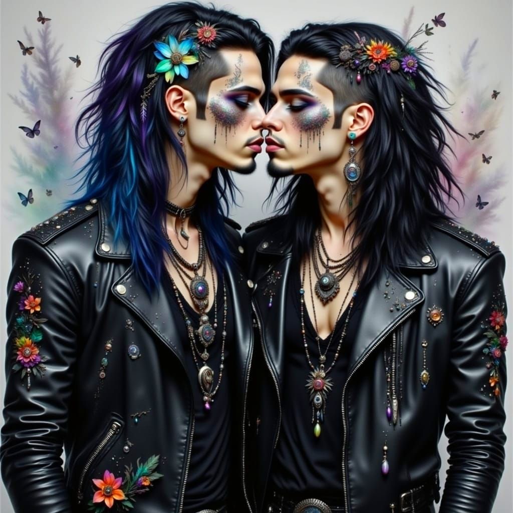 Gothic Love in Whispers of Black and Gray