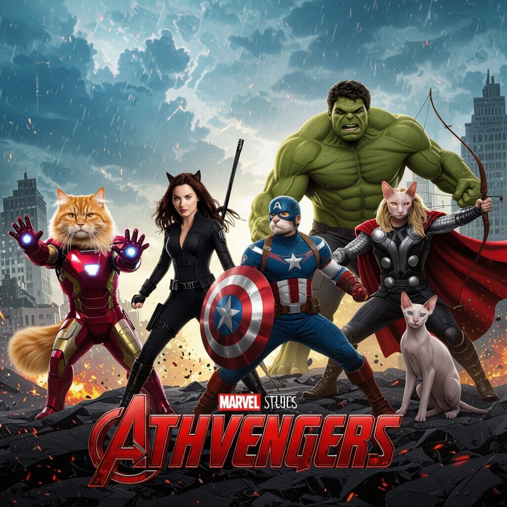 Cathvengers: Cats Reimagined as Epic Comic Book Heroes