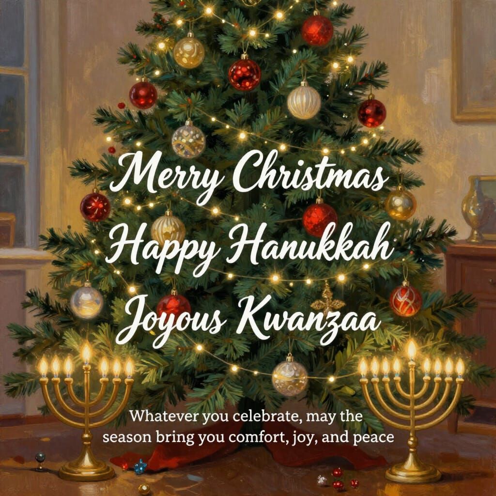 Festive Holiday Fusion: Christmas, Hanukkah, Kwanzaa